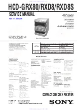 Предварительный просмотр 1 страницы Sony HCD-GRX80 Service Manual