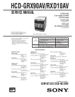 Preview for 1 page of Sony HCD-GRX90AV Service Manual