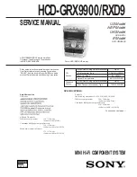 Preview for 1 page of Sony HCD-GRX9900 Service Manual