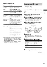 Preview for 11 page of Sony HCD-GS100 - Mini Hi-fi Component System Operating Instructions Manual