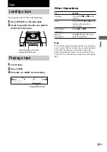 Предварительный просмотр 17 страницы Sony HCD-GS100 - Mini Hi-fi Component System Operating Instructions Manual