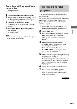 Preview for 19 page of Sony HCD-GS100 - Mini Hi-fi Component System Operating Instructions Manual