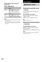 Preview for 20 page of Sony HCD-GS100 - Mini Hi-fi Component System Operating Instructions Manual