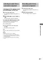 Preview for 25 page of Sony HCD-GS100 - Mini Hi-fi Component System Operating Instructions Manual