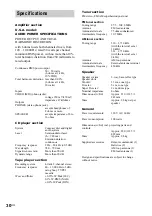 Preview for 30 page of Sony HCD-GS100 - Mini Hi-fi Component System Operating Instructions Manual