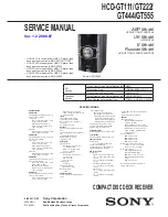 Sony HCD-GT111 Service Manual предпросмотр