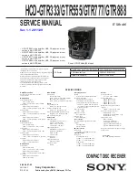 Предварительный просмотр 1 страницы Sony HCD-GTR333 Service Manual