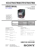 Sony HCD-GTR6 Service Manual preview