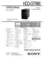 Preview for 1 page of Sony HCD-GTR88 Service Manual