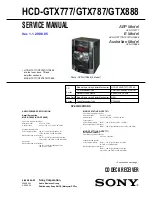 Sony HCD-GTX777 Service Manual предпросмотр