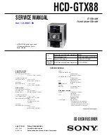 Preview for 1 page of Sony HCD-GTX88 Service Manual