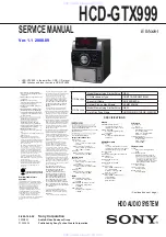 Sony HCD-GTX999 Service Manual preview