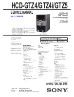 Sony HCD-GTZ4 Service Manual предпросмотр