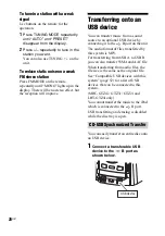 Предварительный просмотр 20 страницы Sony HCD-GTZ4i - Compact Disc Receiver Component Operating Instructions Manual