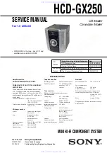 Preview for 1 page of Sony HCD-GX250 Servce Manual