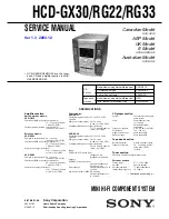 Preview for 1 page of Sony HCD-GX30 Service Manual