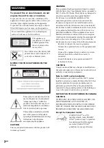 Preview for 2 page of Sony HCD-GX45 - System Components Operating Instructions Manual