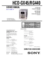 Sony HCD-GX45 - System Components Service Manual предпросмотр