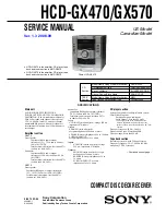 Предварительный просмотр 1 страницы Sony HCD-GX470 Service Manual