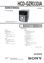 Sony HCD-GZR333IA Service Manual предпросмотр