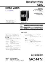 Preview for 1 page of Sony HCD-GZR7D Service Manual