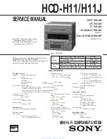 Preview for 1 page of Sony HCD-H11 Service Manual
