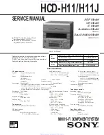 Предварительный просмотр 1 страницы Sony HCD-H11 Service Manual