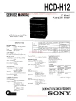 Предварительный просмотр 1 страницы Sony HCD-H12 Service Manual