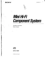 Preview for 1 page of Sony HCD-H1600 Operating Instructions Manual