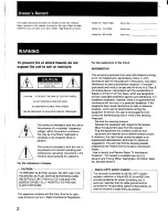 Preview for 2 page of Sony HCD-H1600 Operating Instructions Manual