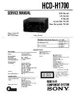 Sony HCD-H1700 Service Manual preview