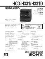 Preview for 1 page of Sony HCD-H331 Service Manual