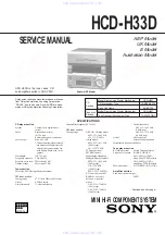 Preview for 1 page of Sony HCD-H33D Service Manual