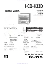 Sony HCD-H33D Service Manual предпросмотр