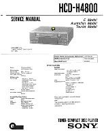 Sony HCD-H4800 Service Manual preview