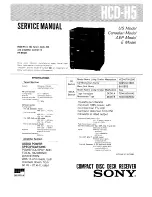 Предварительный просмотр 1 страницы Sony HCD-H5 Service Manual