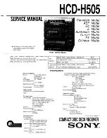 Предварительный просмотр 1 страницы Sony HCD-H505 Service Manual