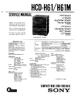 Sony HCD-H61 Service Manual предпросмотр