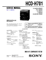 Sony HCD-H701 Service Manual preview