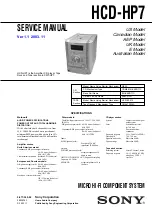 Sony HCD-HP7 - Hi Fi Components Service Manual preview