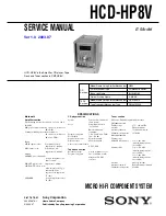Preview for 1 page of Sony HCD-HP8V Service Manual