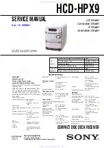 Sony hcd-hpx10w Service Manual preview