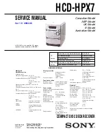 Preview for 1 page of Sony HCD-HPX7 Service Manual