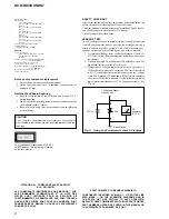 Предварительный просмотр 2 страницы Sony HCD-HX3 Service Manual