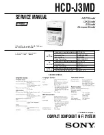 Предварительный просмотр 1 страницы Sony HCD-J3MD Service Manual