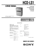 Предварительный просмотр 1 страницы Sony HCD-LS1 - Compact Hi-fi Stereo System Service Manual