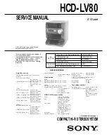 Preview for 1 page of Sony HCD-LV80 Service Manual