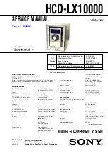 Sony HCD-LX10000 - Cd Deck/receiver For High Power Mini Hi-fi System Service Manual preview