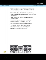 Sony HCD-LX10000 - Cd Deck/receiver For High Power Mini Hi-fi System Specification Sheet preview