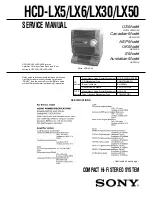 Предварительный просмотр 1 страницы Sony HCD-LX30 Service Manual